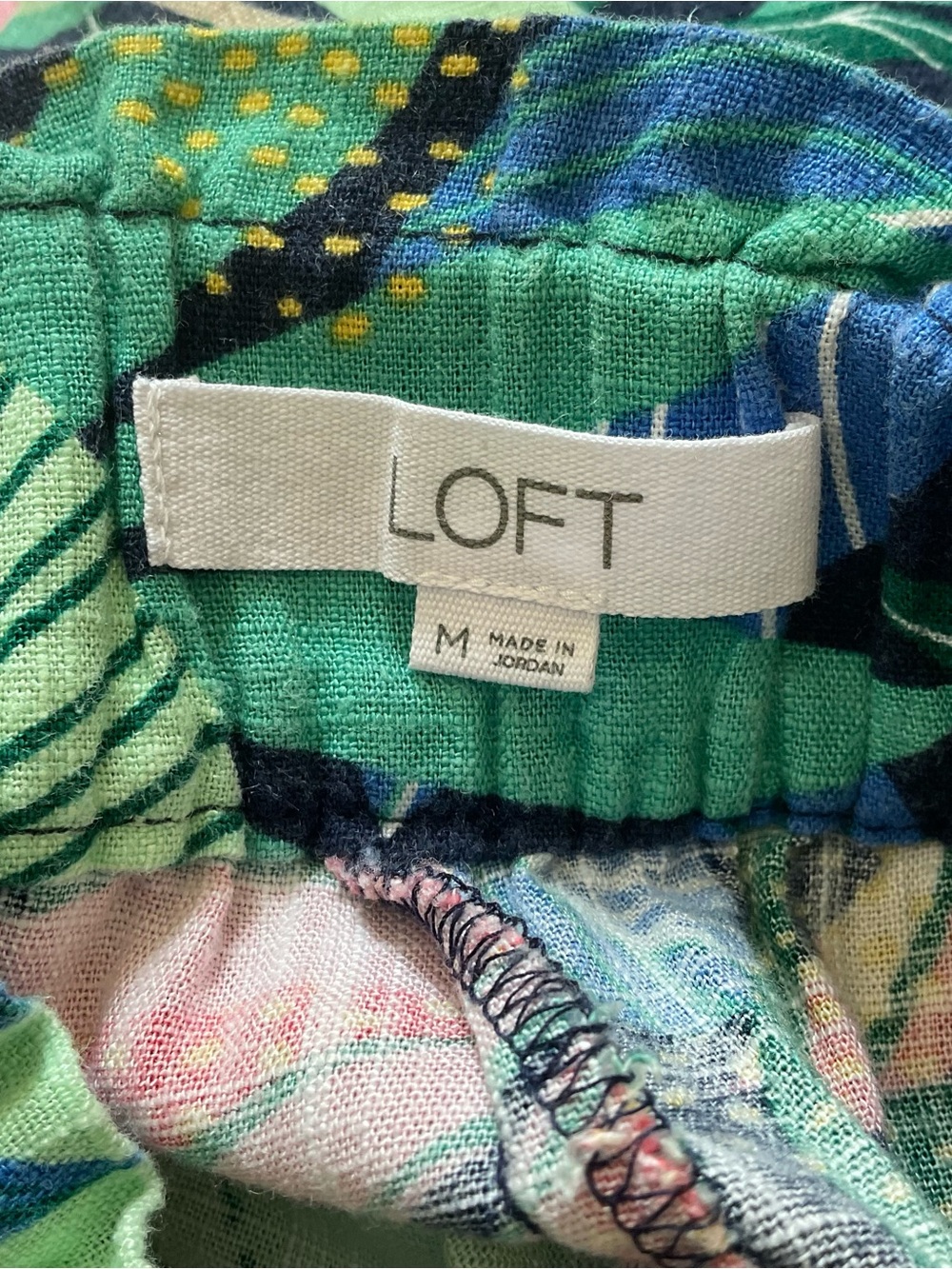 Loft Floral Hawaiian Palazzo Wide Leg Pants M - Picture 5 of 6